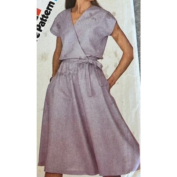 Simplicity 5962 Pattern Top Skirt Miss 12-16 Mock Wrap Tie Vacation Side Pockets - Picture 1 of 7
